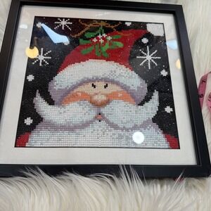 Christmas Diamond Painting Full Matted And Framed Beautiful 12x12 Diamond‎